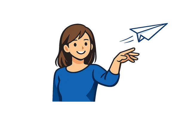 Illustration femme avion