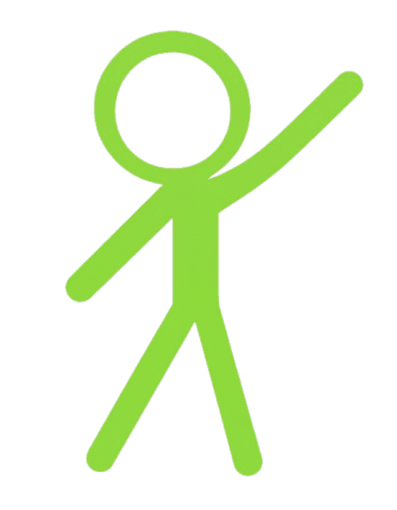Illustration stickman vert